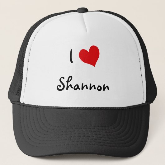 Casquette I Love Shannon (Devant)
