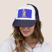 Casquette I Love You California—Bleu et Or (En situation)