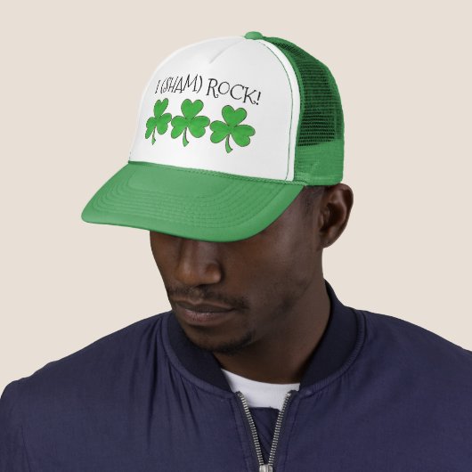 Casquette I (Sham) Rock Lucky Irish Green Shamrock Clover (En situation)