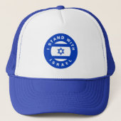 Casquette I Stand with Israel custom text and flag (Devant)