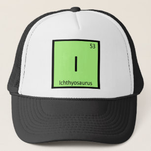Casquette I - Symbole de chimie de dinosaure d'Ichthyosaurus