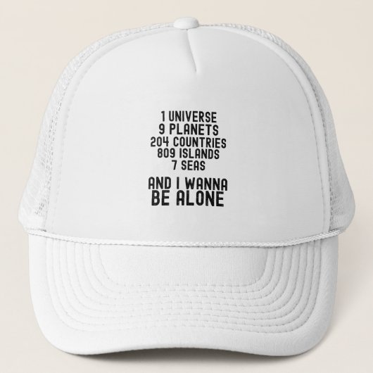 Casquette I Wanna Be Alone - Funny Introvert (Devant)