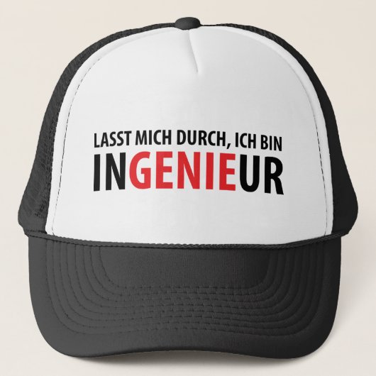 Casquette Ich bin Ingenieur (Devant)