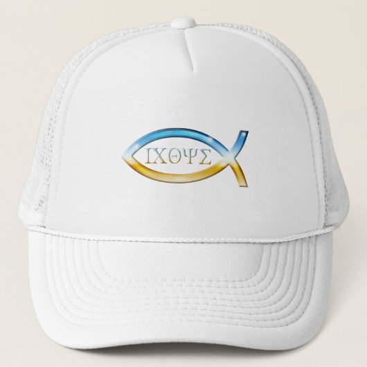 Casquette Ichthus - Symbole chrétien du poisson (Devant)