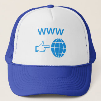Casquette Icône du globe World Wide Web WWW avec pointeur de