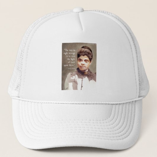 Casquette Ida B Wells Et Citation "Right & Wrong" (Devant)