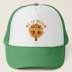 Casquette Il Est Ressuscité Matthieu 28:6 Pâques Tournesol
