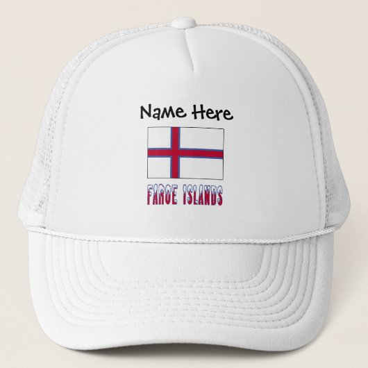 Casquette Îles Féroé Islander Drapeau noir Personaliz (Devant)