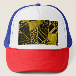 Casquette Illusion de texture du triangle noir or