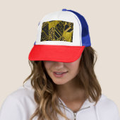 Casquette Illusion de texture du triangle noir or (En situation)