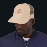 Casquette Illustration Abstraite du cool Boho Sun<br><div class="desc">Cool abstrait soleil boho abstrait illustration.</div>