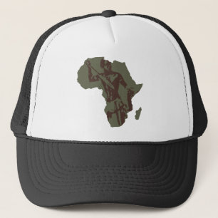 Casquette Illustration africaine de guerrier de carte de