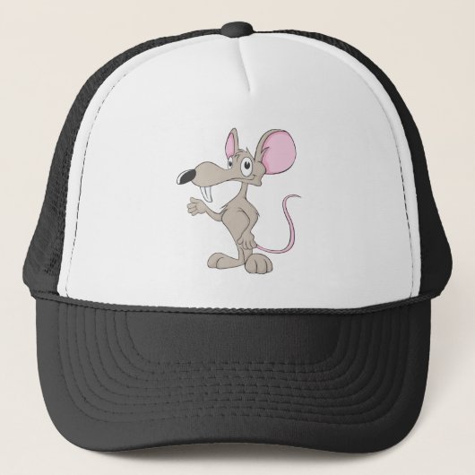 Casquette Illustration amicale de rat (Devant)