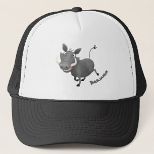 Casquette Illustration amusante d'un cochon de phacochère af