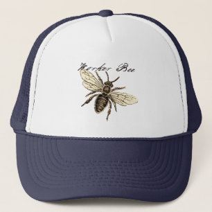 Casquette Illustration Antique d'Abeille Ouvrière Insecte Vi