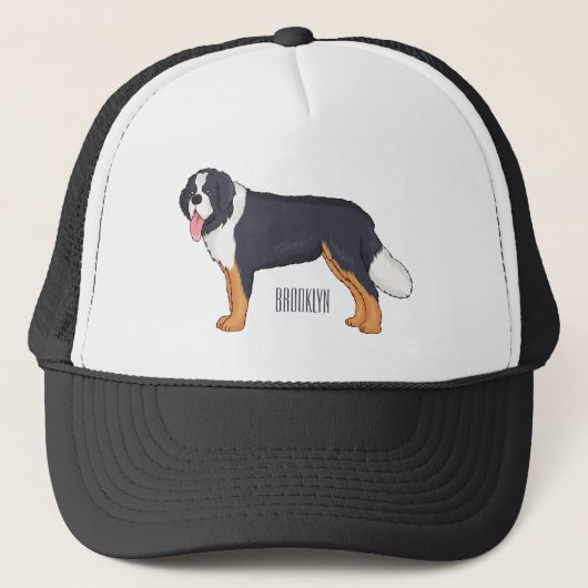 Casquette Illustration bernoise d'un chien de montagne (Devant)