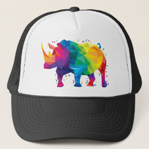 Casquette Illustration colorée de rhinocéros