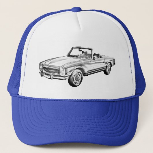 Casquette Illustration convertible Mercedes Benz 280 SL (Devant)