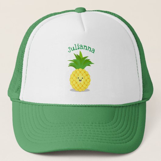 Casquette Illustration d'ananas mignon (Devant)