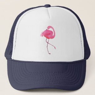 Casquette Illustration d'aquarelles de flamant rose
