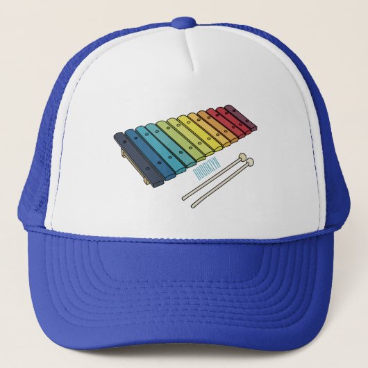 Casquette Illustration de bande dessinée en Xylophone (Devant)