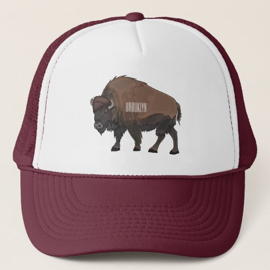 Casquette Illustration de bison (Devant)