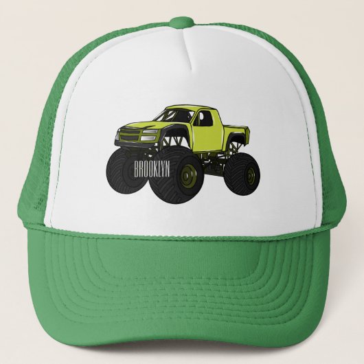Casquette Illustration de camion monstre (Devant)