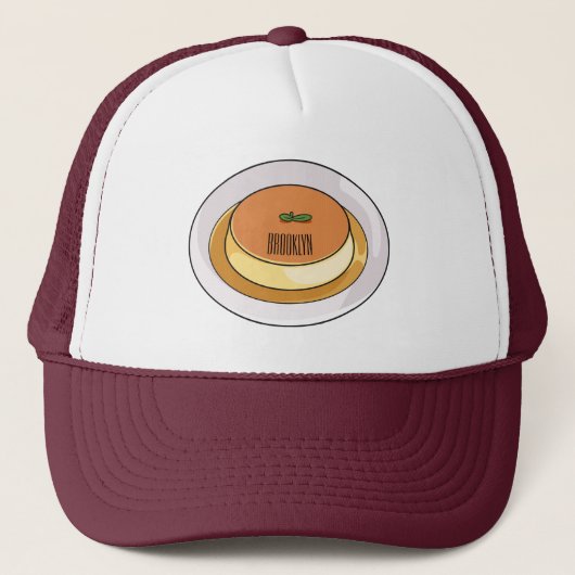 Casquette Illustration de caramel de crème (Devant)