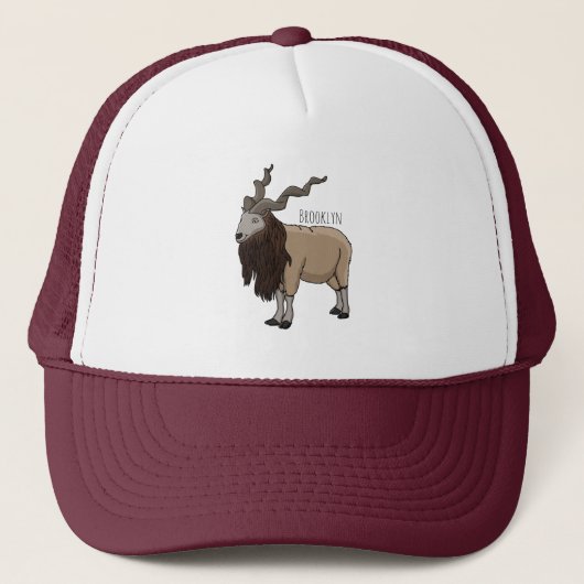 Casquette Illustration de chèvre de Markhor (Devant)