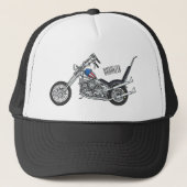 Casquette Illustration de Chopper Motorcycle 1950 (Devant)