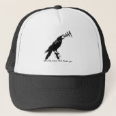 Casquette Illustration de corbeau noir - Conception d'art de (Devant)