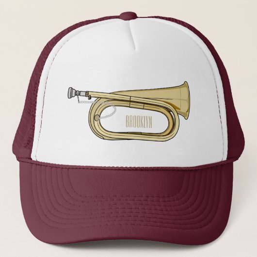 Casquette Illustration de dessin animé Bugle (Devant)