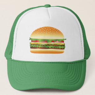 Casquette Illustration de dessin animé de hamburger