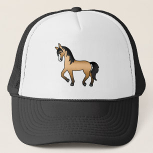 Casquette Illustration de dessin animé mignon de cheval trot