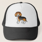 Casquette Illustration de dessin de chien de chien de Beagle (Devant)