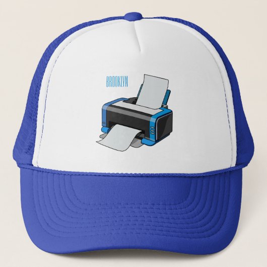 Casquette Illustration de dessin d'imprimante (Devant)
