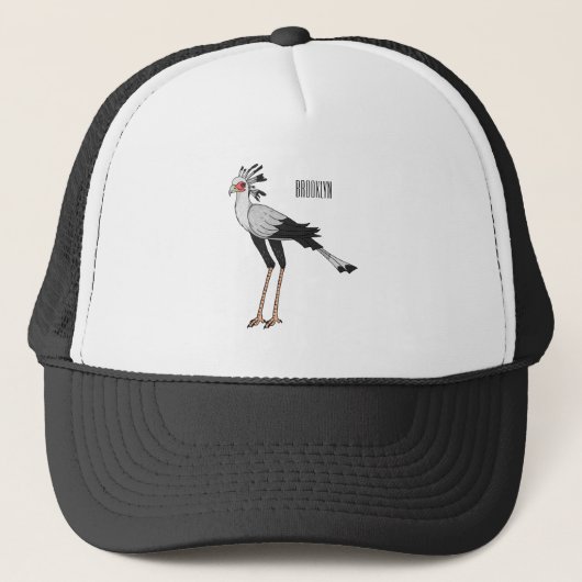 Casquette Illustration de dessin du secrétaire pour oiseaux (Devant)