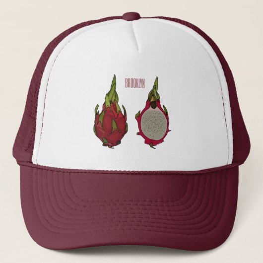Casquette Illustration de dragon fruit (Devant)