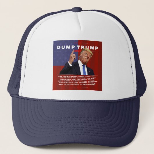 Casquette Illustration de Dump Trump 2020 (Devant)
