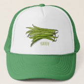 Casquette Illustration de haricots verts (Devant)