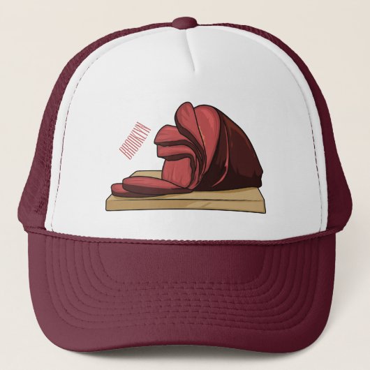 Casquette Illustration de jambon (Devant)