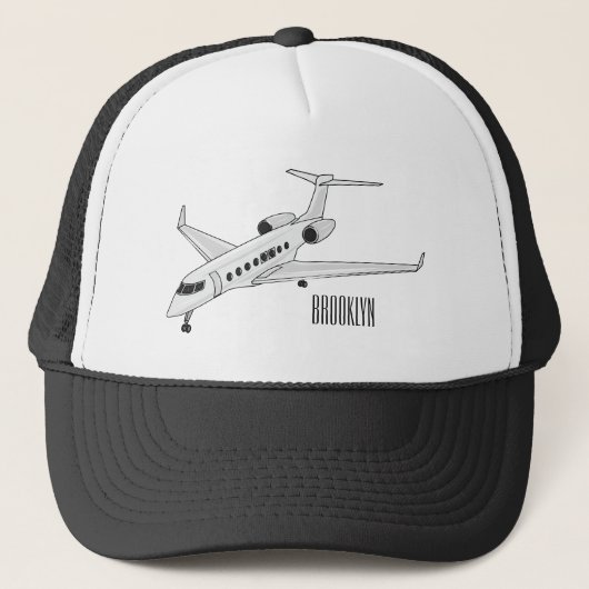 Casquette Illustration de jet privé (Devant)