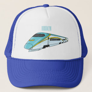 Casquette Illustration de la bande dessinée d'un train à bal