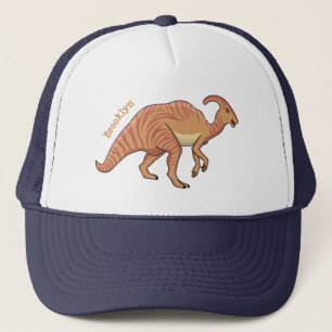 Casquette Illustration de la caricature de dinosaure du para