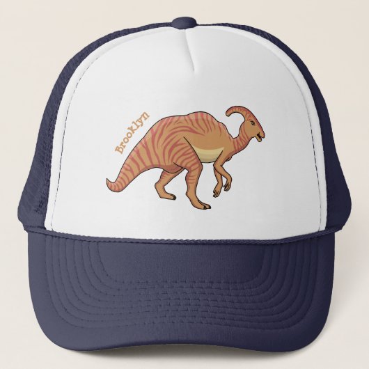 Casquette Illustration de la caricature de dinosaure du para (Devant)