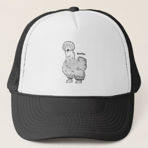 Casquette Illustration de la caricature du poulet Silkie