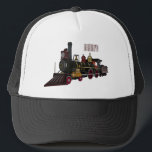 Casquette Illustration de la locomotive à vapeur<br><div class="desc">Illustration de la locomotive à vapeur</div>