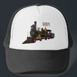 Casquette Illustration de la locomotive à vapeur<br><div class="desc">Illustration de la locomotive à vapeur</div>