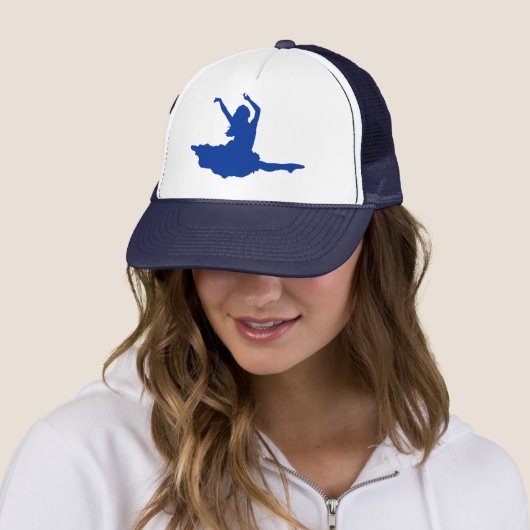 Casquette Illustration de la silhouette d'une danseuse bleue (En situation)