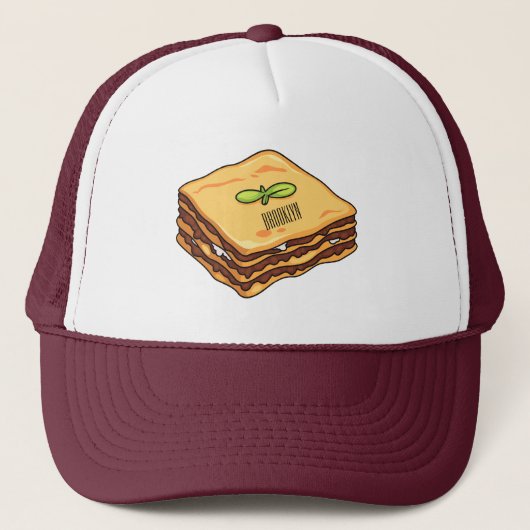 Casquette Illustration de Lasagna (Devant)